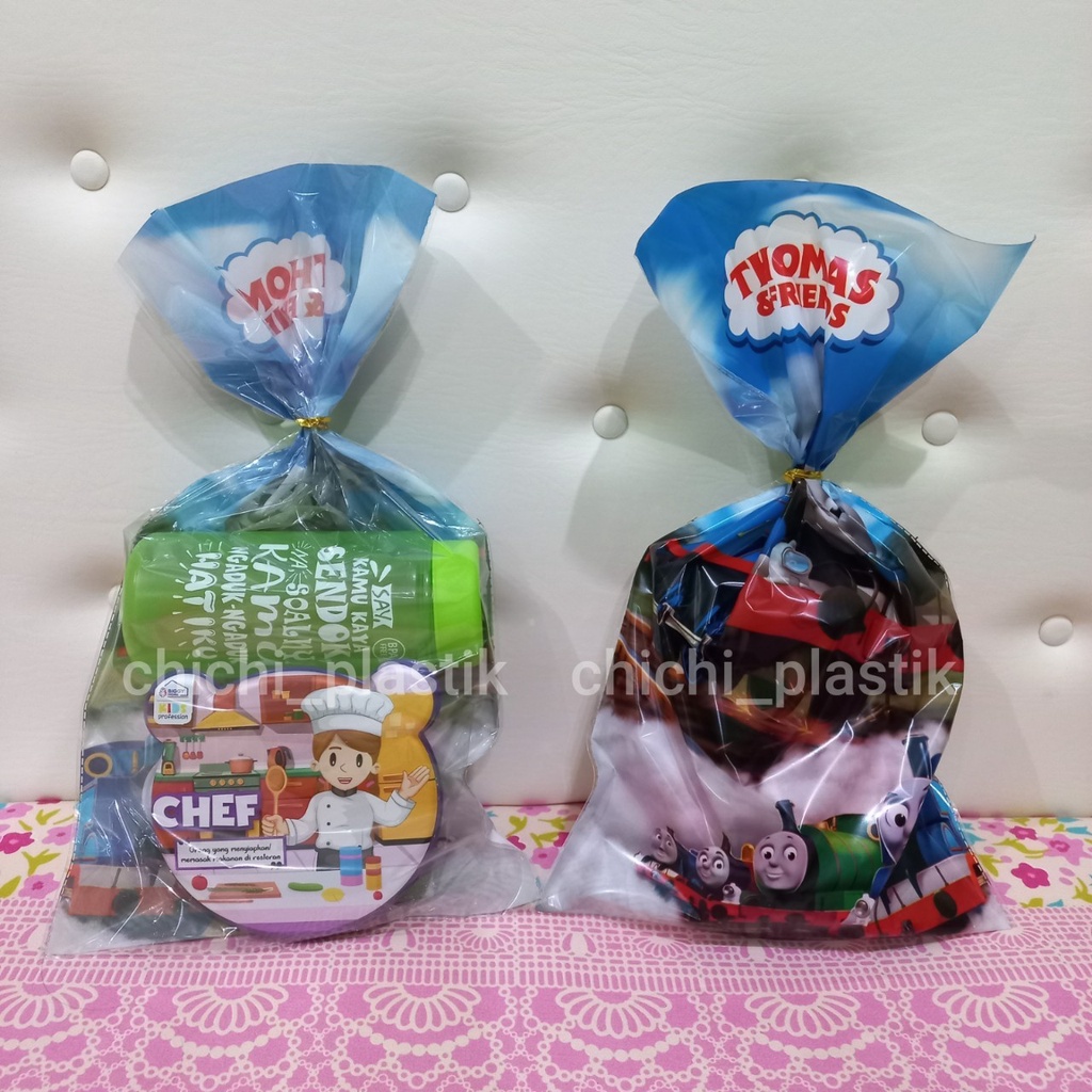 Paket bingkisan souvenir ulang tahun karakter anak tepak panda botol