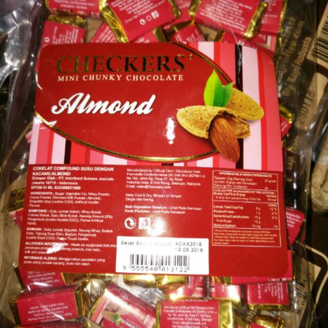

Coklat checkers almond