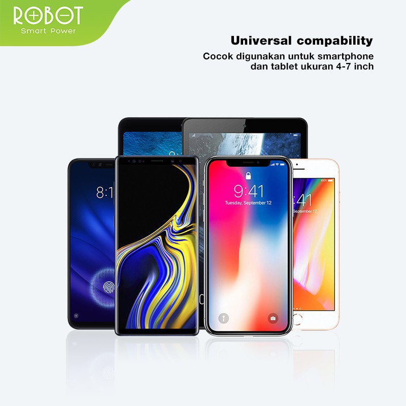 ROBOT RT-US06 Fully Foldable Liftable Universal Stand Phone Holder - Garansi Resmi 1 Tahun