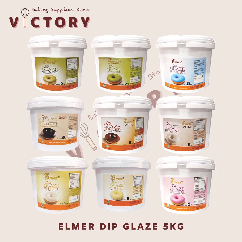 [5KG] ELMER Dip Glaze 5kg - Topping Donat, Croffle, dll