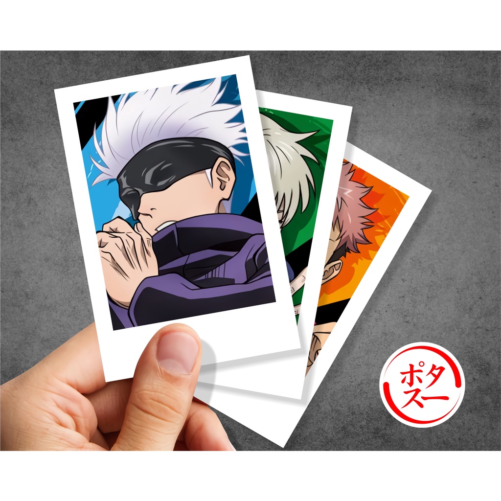 Koleksi Polaroid Anime Jujutsu Kaisen B - Itadori Fushiguro Kugisaki Gojo Sukuna Maki Inumaki Nanami Yuuta - Poster