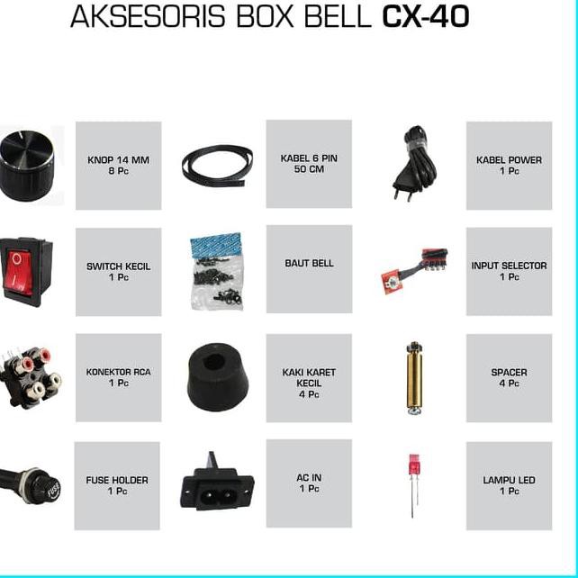 

❃ AKSESORIS BOX BELL CX-40 ♪