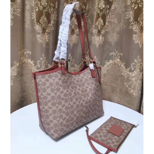 6336 6337 coach Tote with Removable Pouch Women Handbag Shopping Shoulder Bag