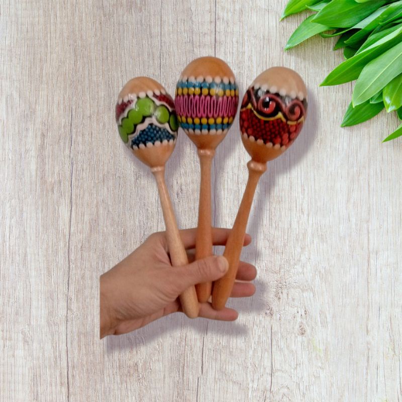 Marakas Kecil Kayu Murah 1pcs