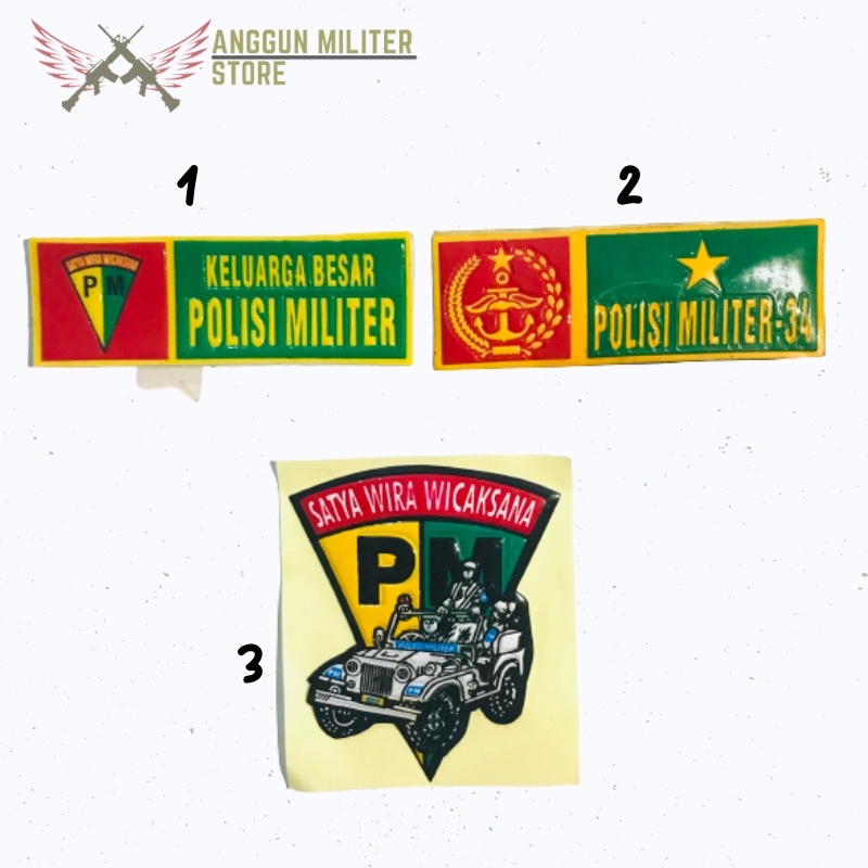 Jual Stiker Embos Polisi Militer / Stiker Polisi Militer /Stiker