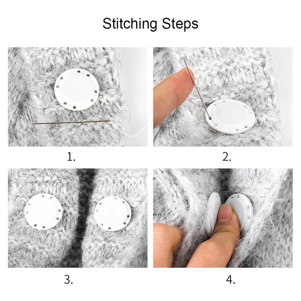 Kancing magnet jahit plastik