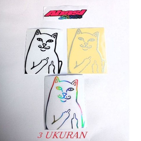 STICKER MOBIL KUCING LUCU