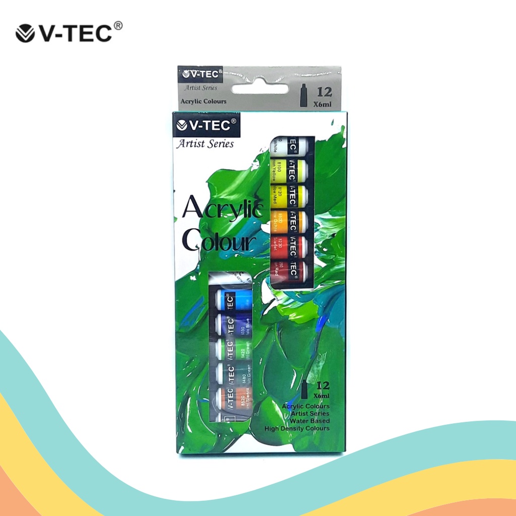 

CAT ACRYLIC 12 WARNA 6 ML V-TEC VT-612 A (1 SET)