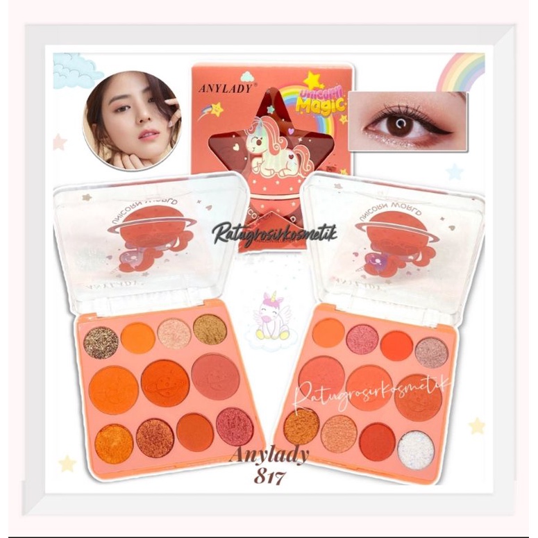 PROMO!!!EYESHADOW PALETTE UNICORN MAGIC ANYLADY NO.817/LOVE UNICORN NO.816