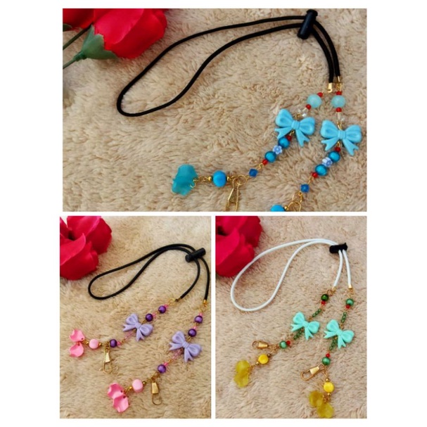 Strap Masker Hijab 2 in 1 Konektor Tali Masker Manik