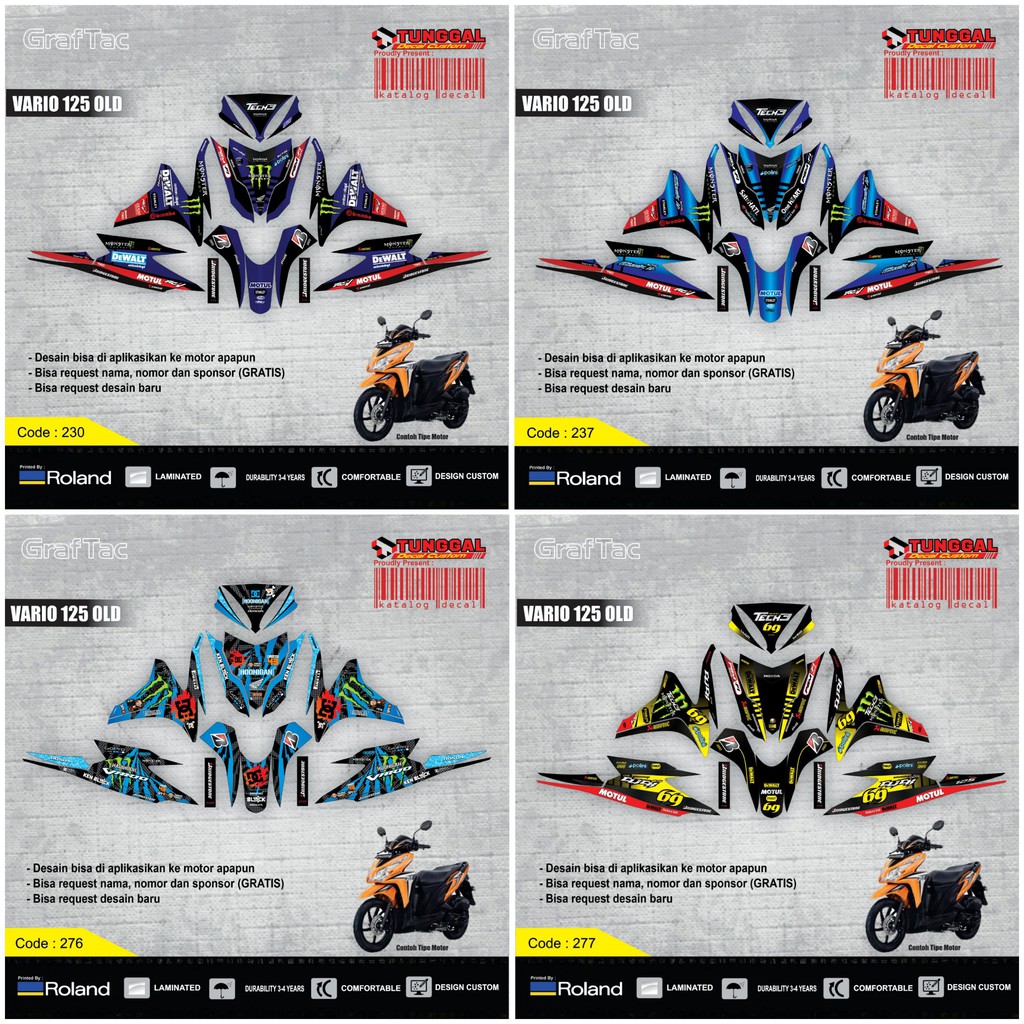 decal vario 125 old monster energi