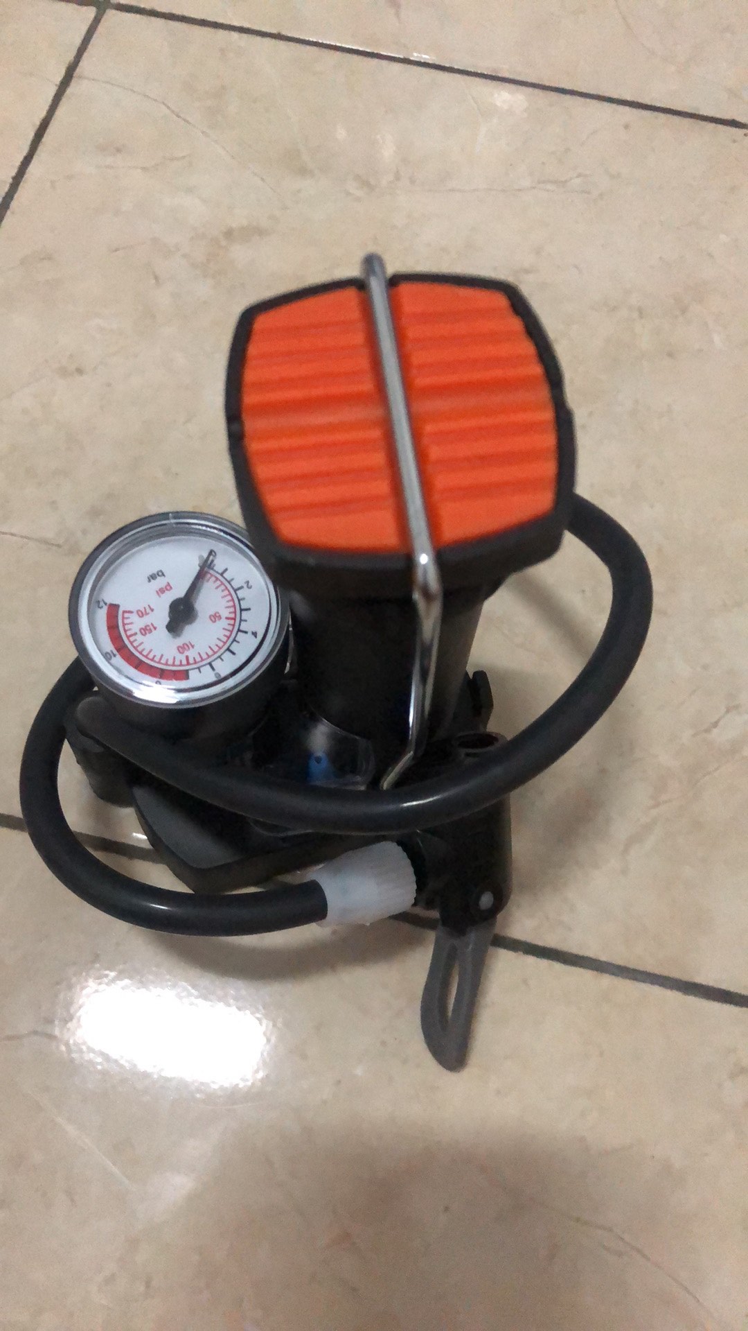 `fl00r` Pompa Sepeda Portable | Pompa Angin Injak/pompa Ban Motor Serbaguna Honor High Pressure [*]