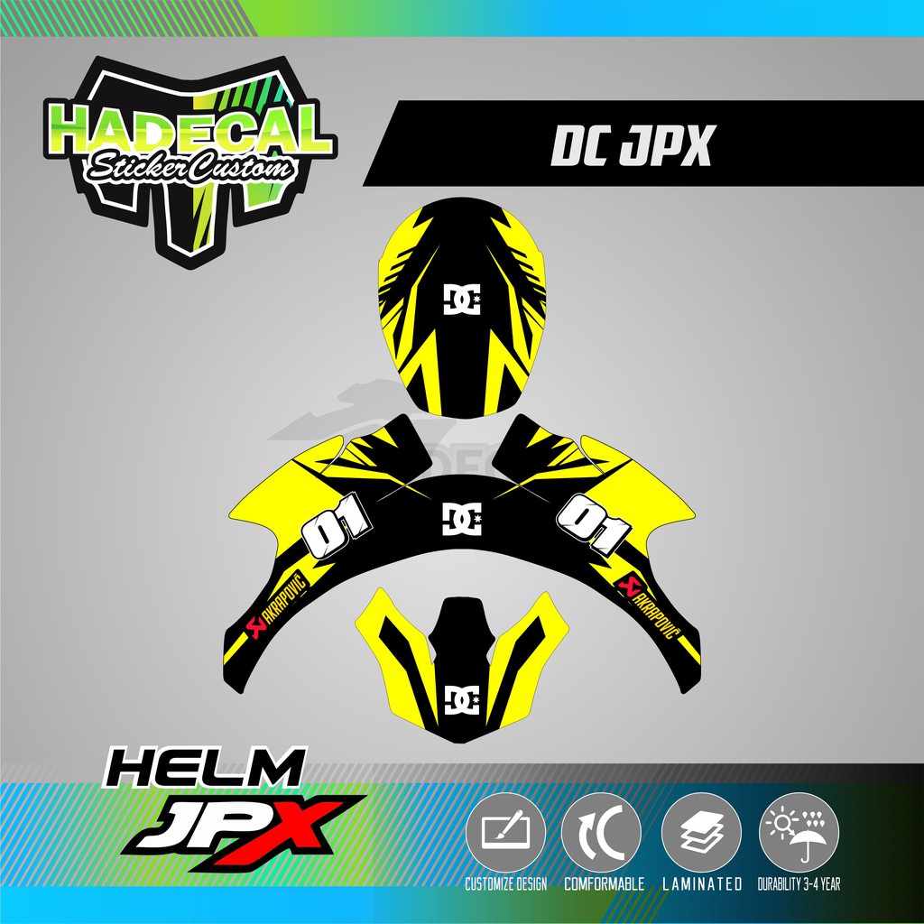 DECAL STICKER HELM JPX DC