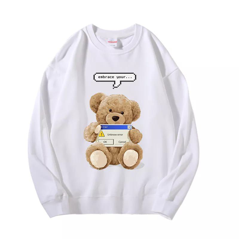 FLEECE SWEATER OVERSIZE EMBRACE YOUR TEDDY BEAR ( LD 116, PJ 60)