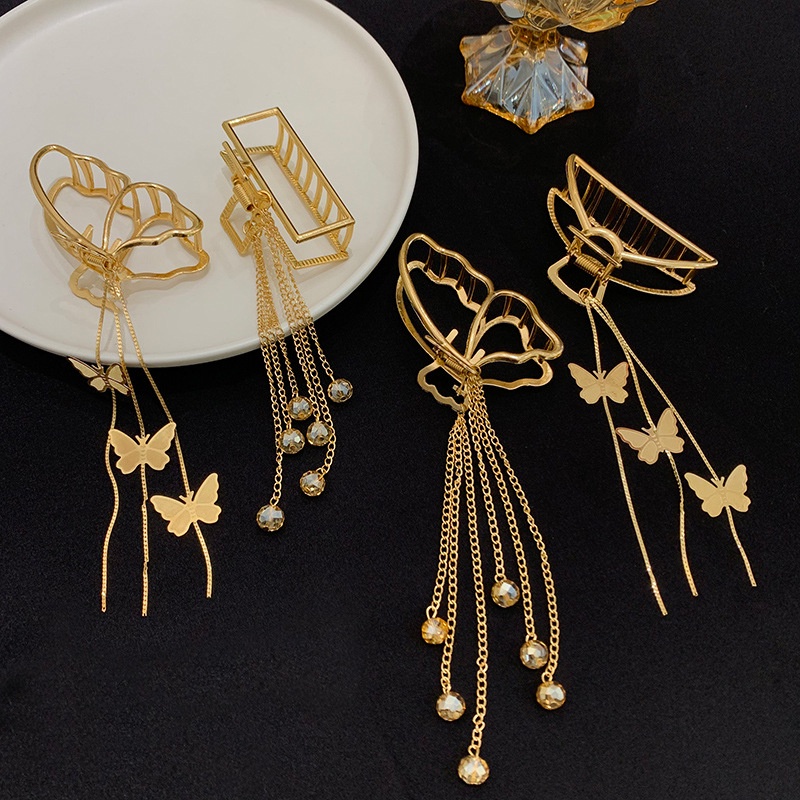 AY(CN) Butterfly Jepit Rambut Bentuk Kupu-Kupu Bahan Metal Gaya Korea Untuk Wanita