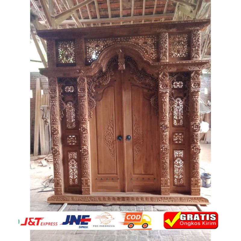 pintu gebyok / pintu gebyok ukir / Gebyok ukir jepara / gebyok pelaminan / sketsel jati