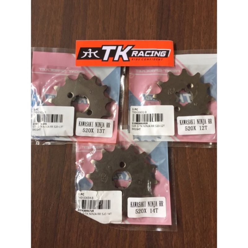 Gear depan Gir depan 520 Ninja 150 2tak RR GEAR depan TK Racing 520 ninja 150RR