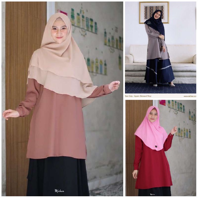 Baju Muslim Atasan Wanita Baju tunik Polos Baju Tunik Dewasa Tunik Polos Marun Baju Tunik Wolvis Pol
