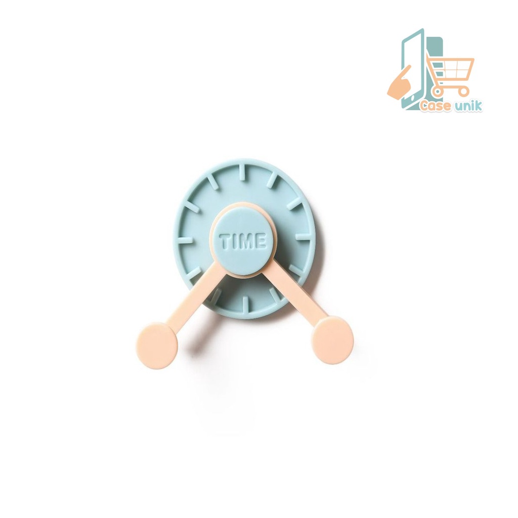 RT104 GANTUNGAN HANGER HOOK KUNCI TEMPEL 2 KAIT BENTUK JAM 2 WARNA ROTASI 360° CS4035