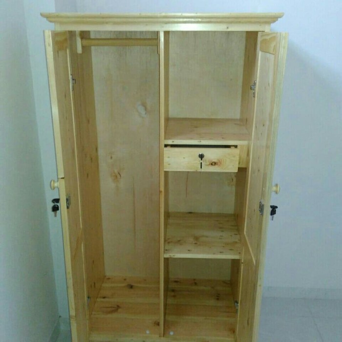 TERLARIS  LEMARI PAKAIAN KAYU JATI BELANDA