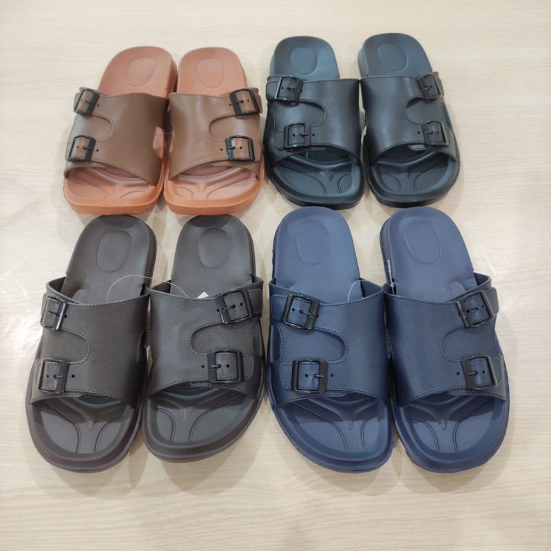 Sandal Casual Trendy slip on Pria / Sandal anti selip Selop Pria Jelly Gesper 519-2