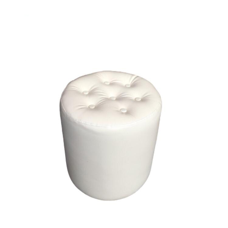 Stool Bulat Kursi Puff Tamu Model Kancing Busa Sofa Minimalis