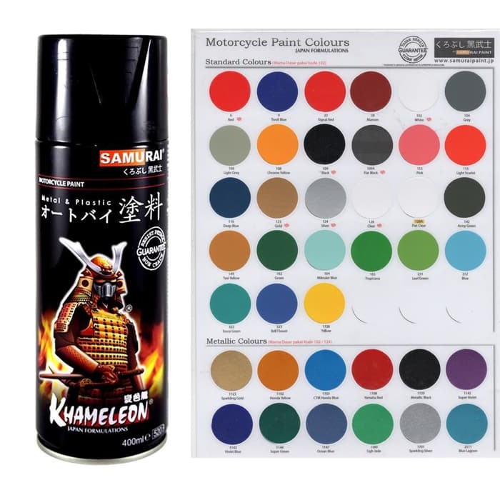 Pilok Samurai Paint Spray Flat Black Hitam Dop 109A