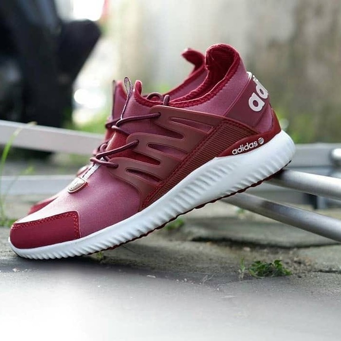 Sale Sepatu Sport Adidas Tubular Women Running GRADE ORI - Maroon