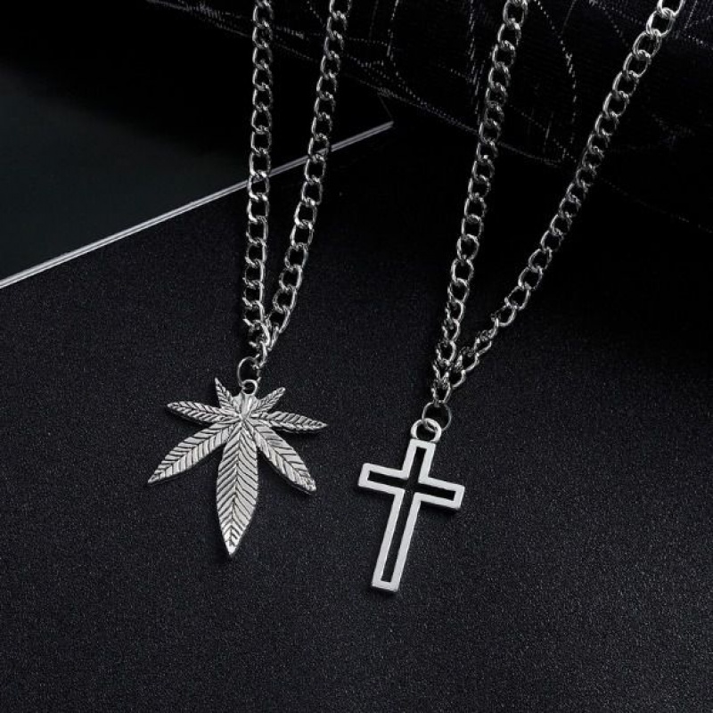 Titanium Steel Hiphop Cross Necklace Korean Style Personality Chain Girls Couple Accessories