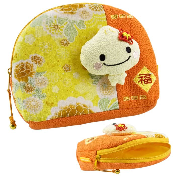 Japanese Kawaii Character Chirimen Pouch - Manpuku Kun [Dompet]