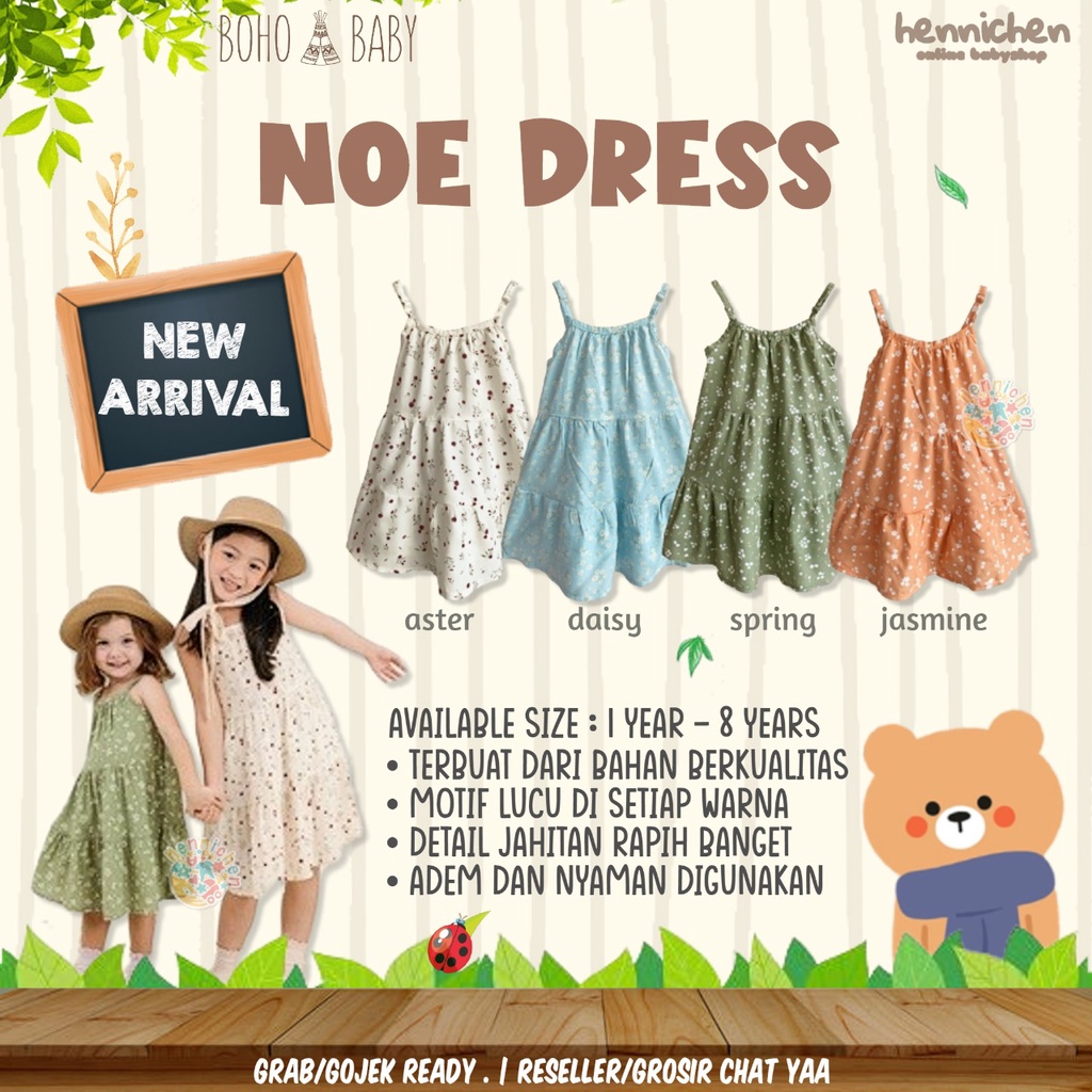 Bohopanna Noe Dress 1-8 Tahun Dress Summer / Dress Kutung Anak Perempuan