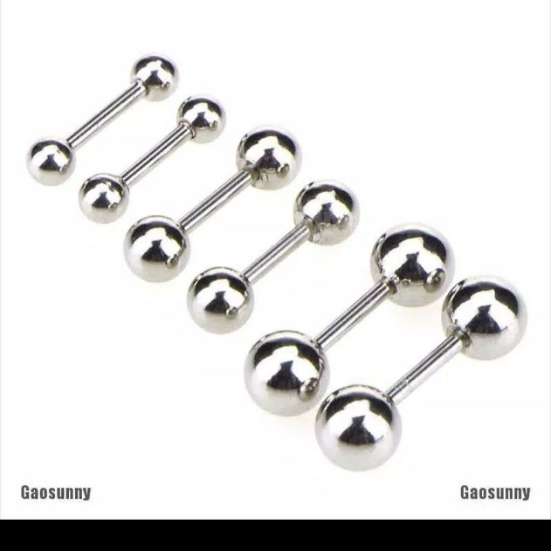 Anting Tindik Telinga Model Barbel Untuk Wanita dan Pria