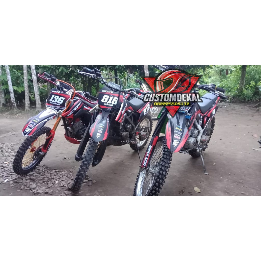 36 DEKAL DECAL MOTOR CRF 150 L STIKER STICKER STRIPING BODY MERAH Shopee Indonesia