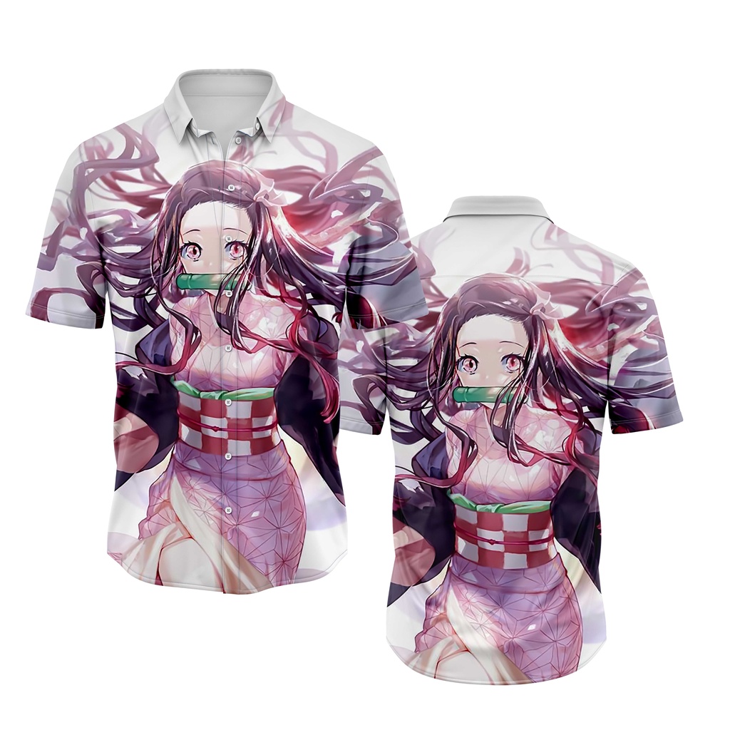 KEMEJA ANIME EDITION DEMON SLAYER NEZUKO KAMADO FULLPRINT LIMITED STOCK