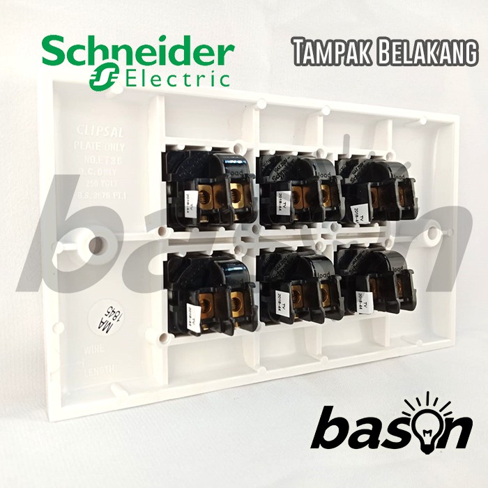 SCHNEIDER Classic 6 Gang 1 Way Switch - Clipsal - Saklar 6 Tombol