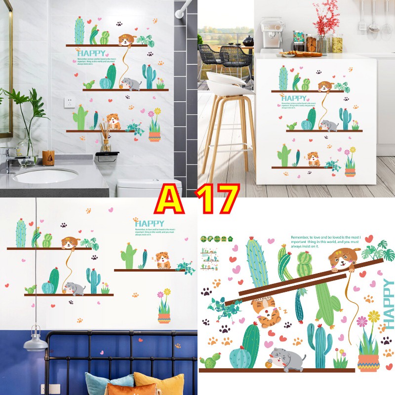 WALL SETIKER STICKER STIKER KUCING WALLSTICKER CAT TEMBOK DINDING KACA KERAMIK KRAMIK KUCING WALLSTIKER ANIMAL DEKORASI RUMAH RUANG TAMU KELUARGA KAMAR TIDUR ANAK ANAK LUCU BABY DEKOR TEGEL DECOR LEMARI KITCHEN SET KULKAS DAPUR WALLPAPER MURAH