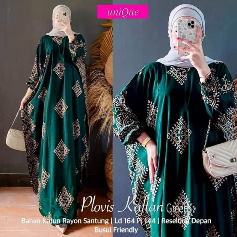 Kaftan Jumbo Kaftan Batik Jumbo Kaftan Wanita Roman Hitara Ghina Kaftan Cap Super Jumbo LD 150 Black
