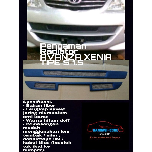 Grill jaring radiator / pengaman radiator avanza dan xenia vvti type S 2007-2011