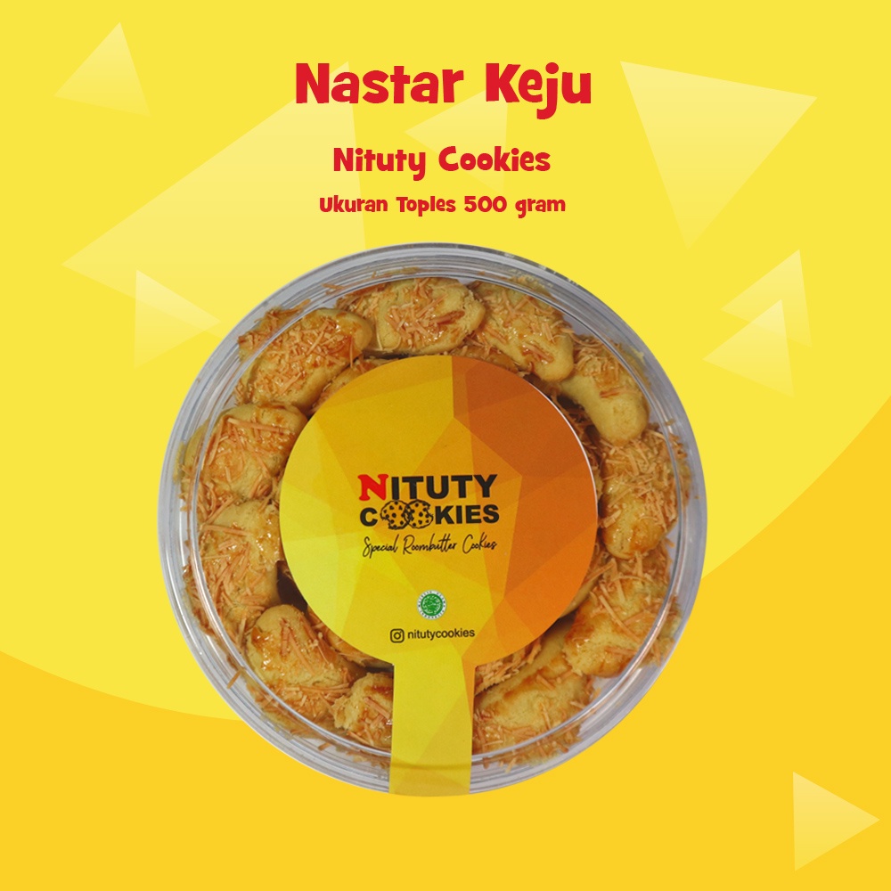 

Kue Kering Nastar Keju Toples 500gr Nituty Cookies