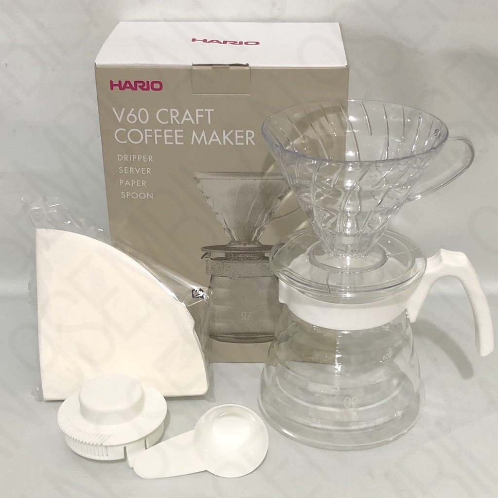 Hario V60 Craft Coffee Maker VCND-02W-EX Paket Coffee Server & Dripper