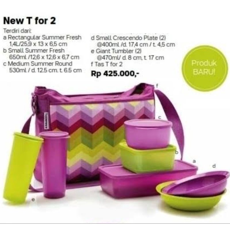 New T For 2 Tupperware