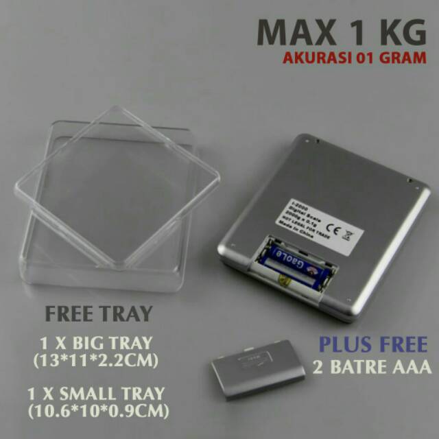 TIMBANGAN DAPUR EMAS GRAM DIGITAL SCALE 1KG 5KG AKURAT ADA FUNGSI TARE