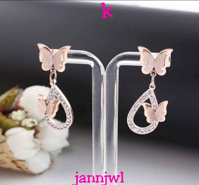 jannjewelry Anting Titanium Fashion Korea Anti Karat&amp;Alergi