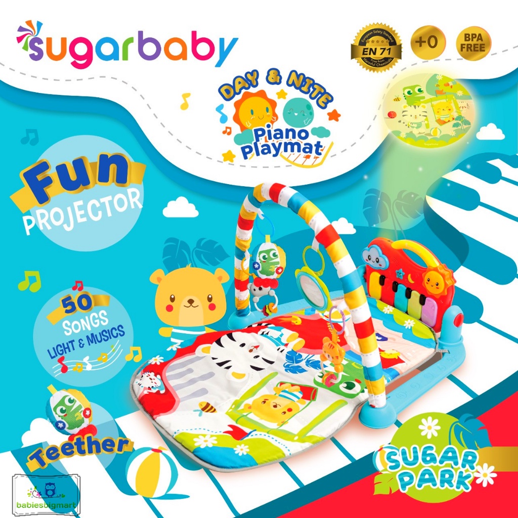 Piano Playgym Matras Spacebaby SB 8013 SB 8017 SB 8019 Sugar Baby Day Nite Projector Musik Set Mainan Piano