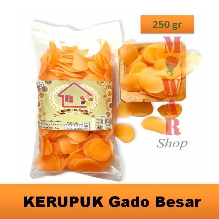 

(250 gr) KERUPUK GADO Gado Besar Atau Kerupuk Seblak Oren Mentah Renyah dan Gurih Tanpa Dijemur