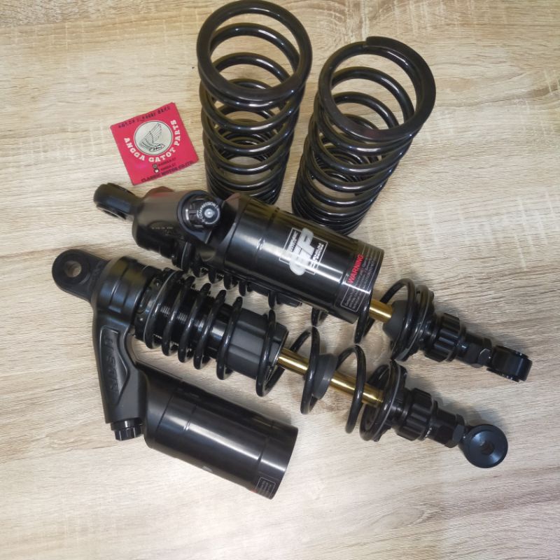 Shock Skok Belakang RIDE IT GP Supreme Series Copy RCB VSeries 320mm 32cm Dobel Pir BLACK