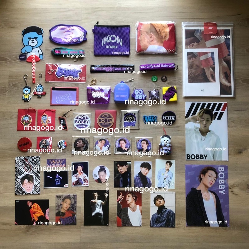 [NEW] iKON BOBBY JAPAN GOODS Vinyl Silicon Pouch Eyemask, Postcard, Photocard,Clearfile, Can Badge