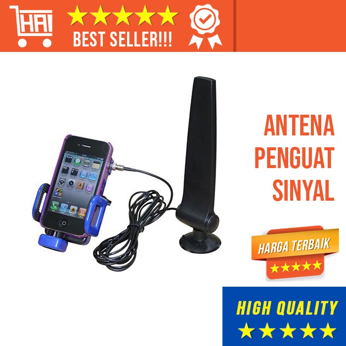 Penguat Sinyal Hp Plus Holder Antena Signal Smartphone Handphone Jaringan Kuat Smart Phone 3g Sinyal Shopee Indonesia