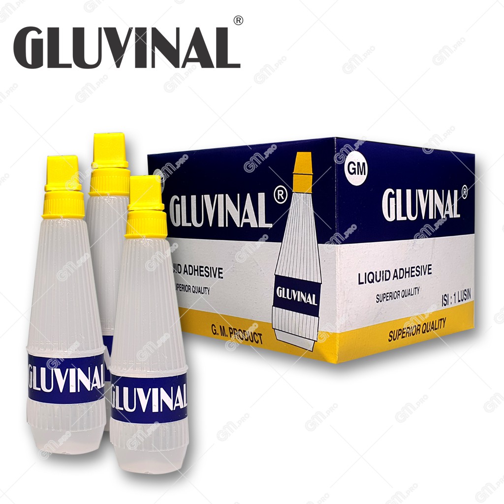 

Lem Gluvinal / Lem Kertas / Perekat / Lem Cair Gluvinal Tanggung 75 ml