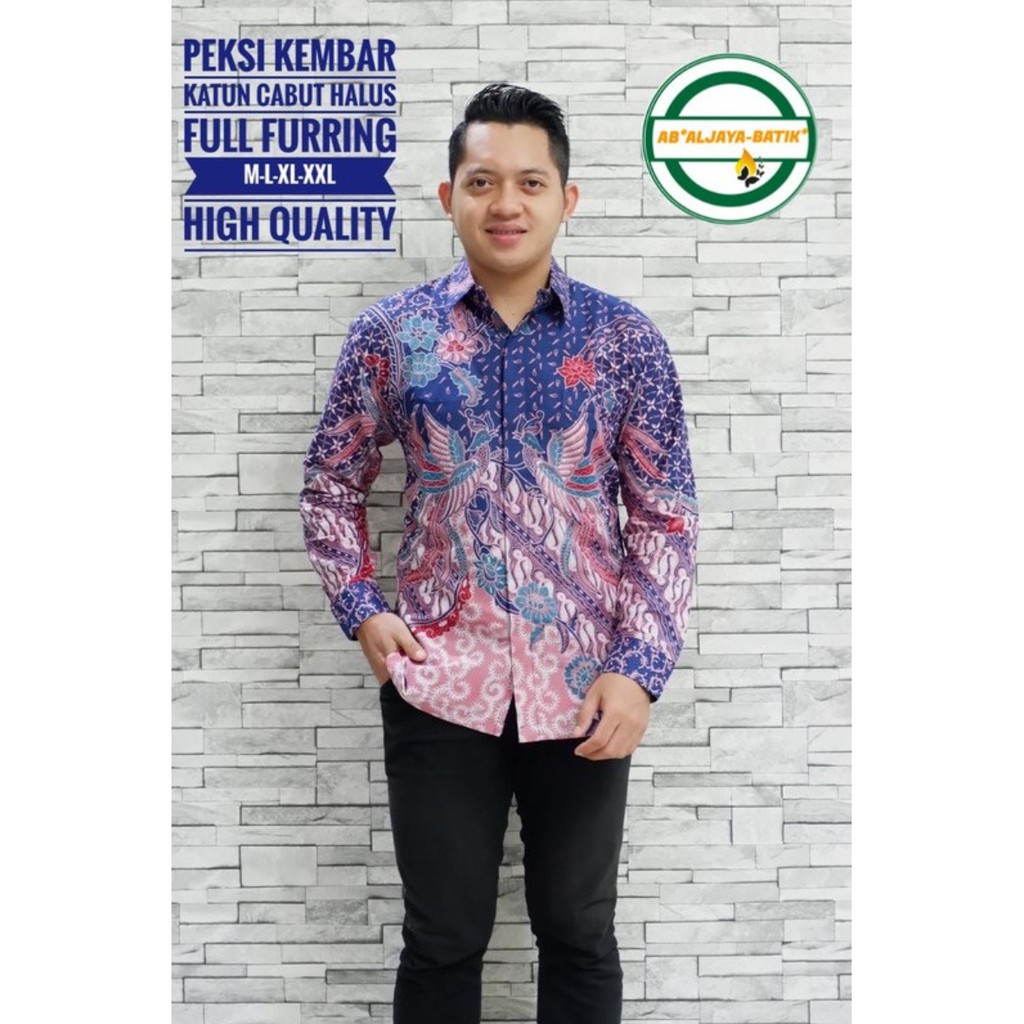 Peksi Kembar Kemeja Batik Pria Lengan Panjang Full Furing by Aljaya Batik